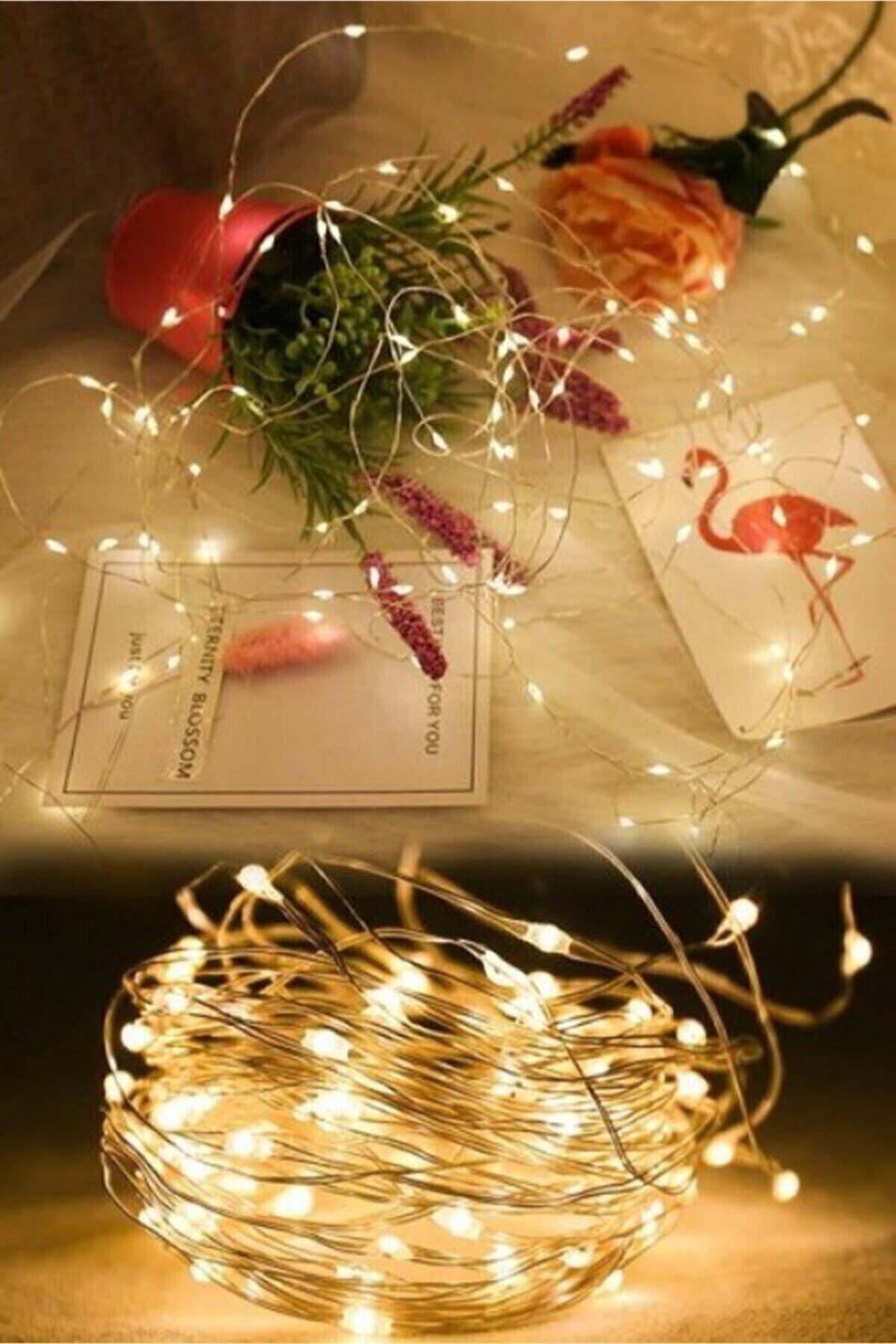 Günışığı Renk Uzaktan Kumandalı Ve Fonksiyonlu 10 Metre Usb Peri Led Kamp Parti Kutlama Aydınlatma