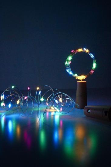 3 Fonksiyonlu RGB Mantar Tıpa Peri Led