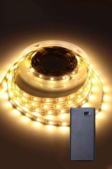 Günışığı Renk Pil Ile Çalışan Şerit Led 1 Metre Pilli Şerit Led (PİL DAHİL)