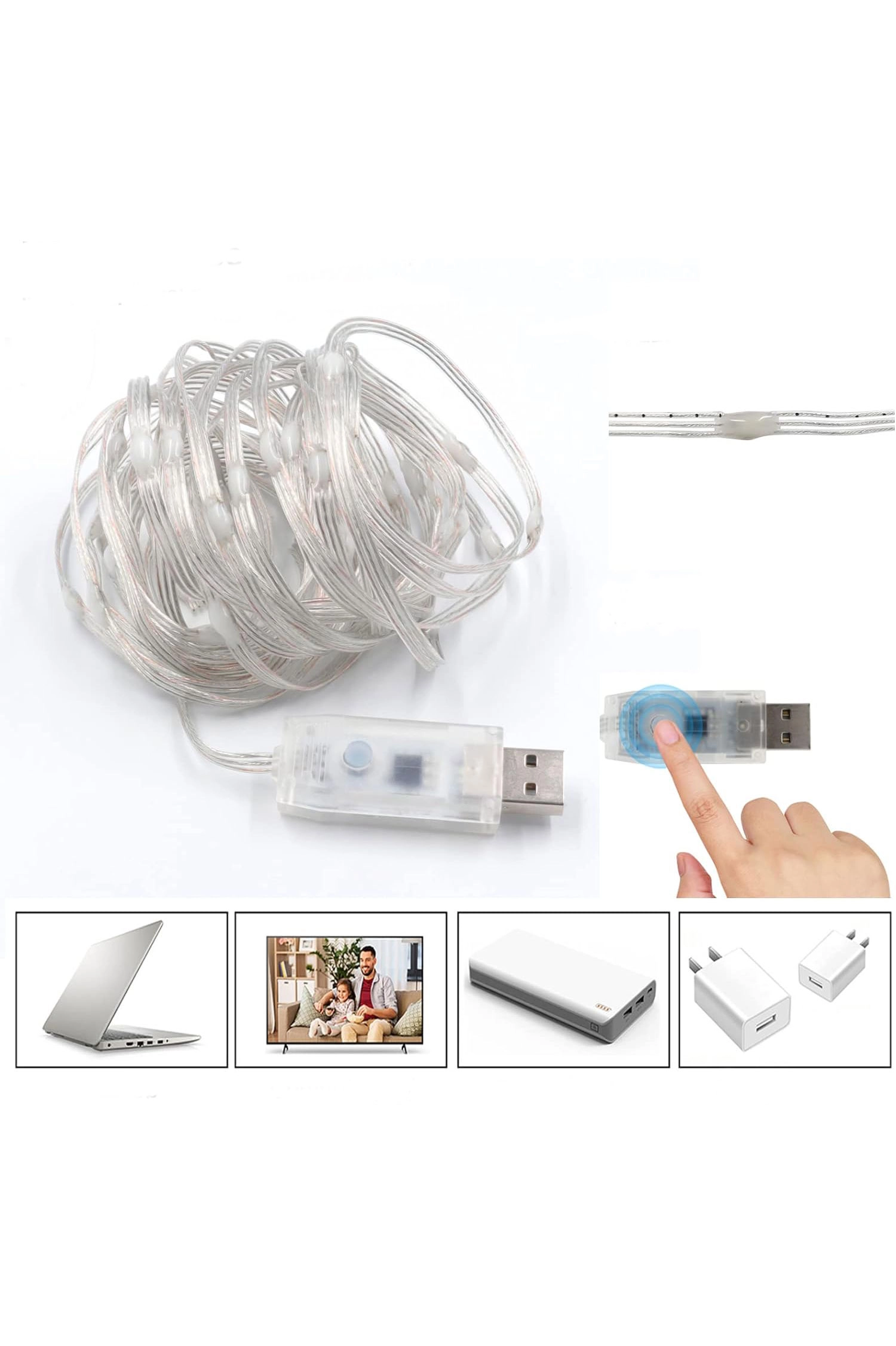 Telefondan Kontrol Edilebilen Sese Duyarlı Usb’li 20 Metre Smart Şerit Led